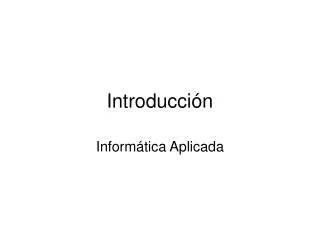 introducci n