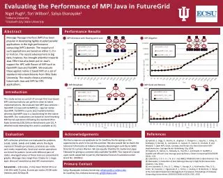 Evaluating the Performance of MPI Java in FutureGrid