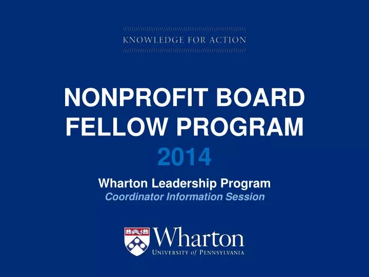 nonprofit board fellow program 2014