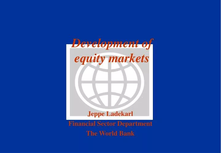 development of equity markets