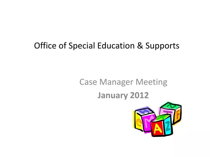 office of special education supports