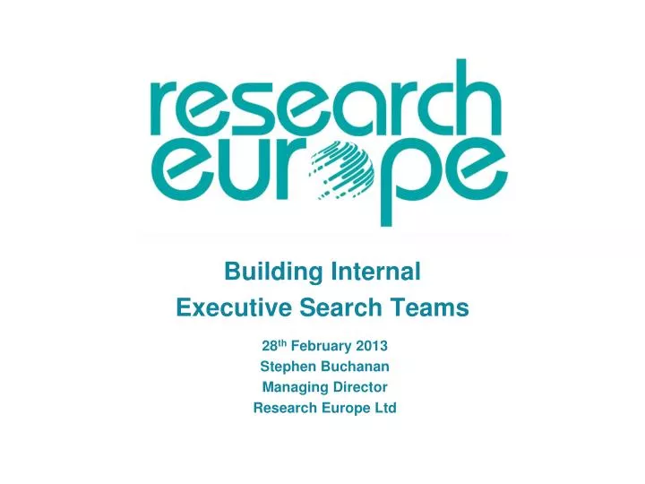 building internal executive search teams