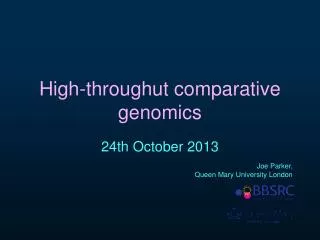 High-throughut comparative genomics