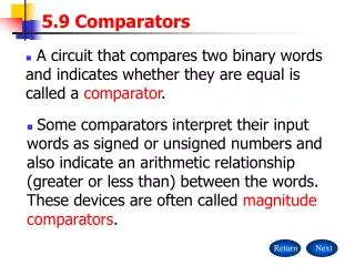 5.9 Comparators