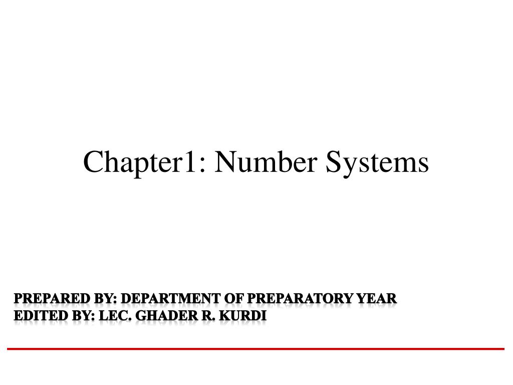 PPT - Chapter1: Number Systems PowerPoint Presentation, free download ...