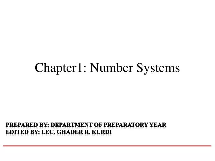 chapter1 number systems