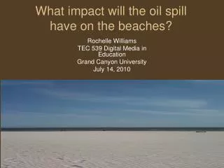 What impact will the oil spill have on the beaches?