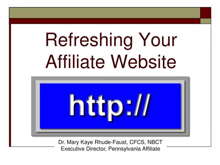 refreshing your affiliate website