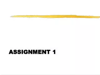 assignment 1
