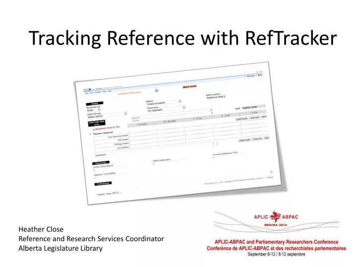 tracking reference with reftracker