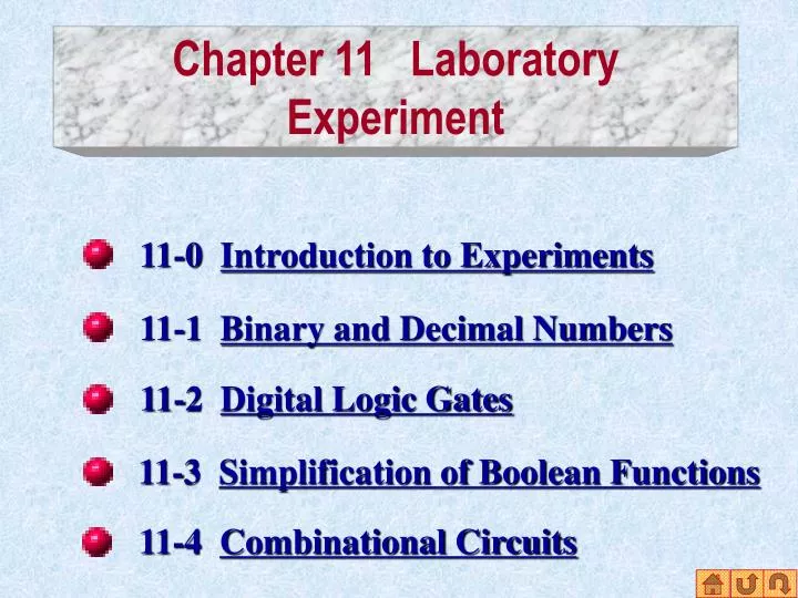 chapter 11 laboratory experiment