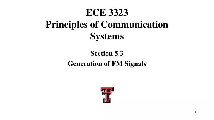 ece 3323 principles of communication systems