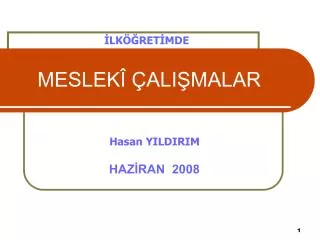meslek ali malar