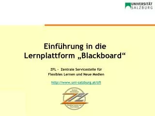 einf hrung in die lernplattform blackboard