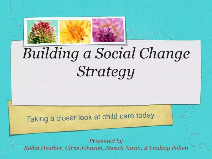building a social change strategy