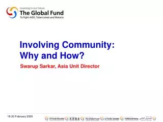 Involving Community: Why and How?