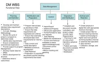 DM WBS Functional View