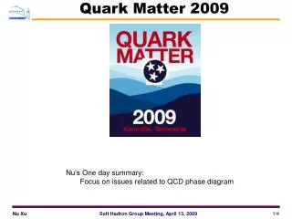 Quark Matter 2009