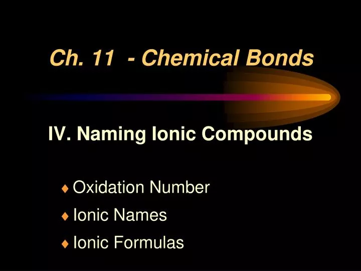 ch 11 chemical bonds