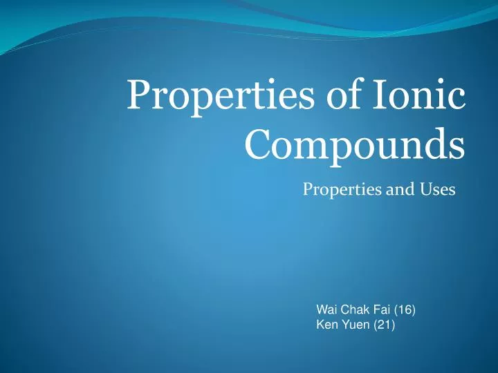 properties and uses