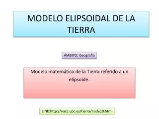 modelo elipsoidal de la tierra