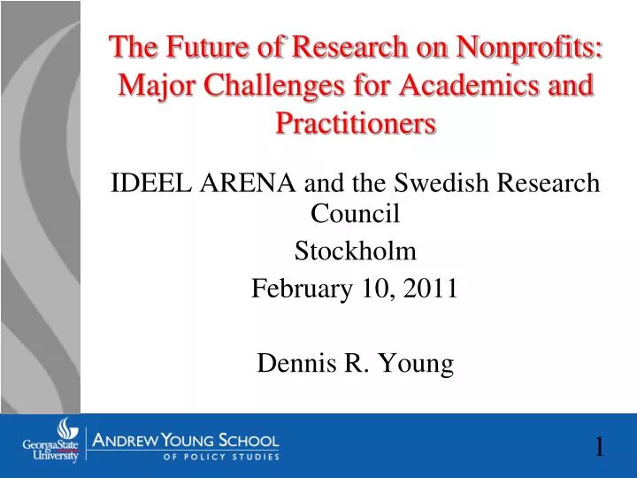 the future of research on nonprofits major challenges for academics and practitioners