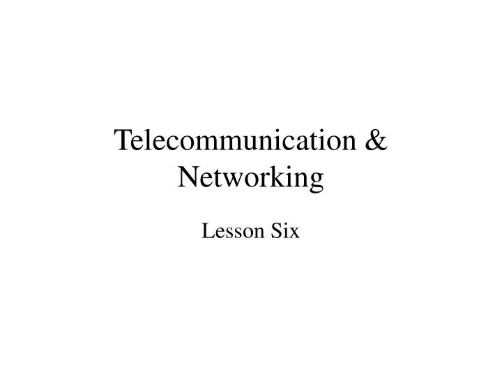 telecommunication networking
