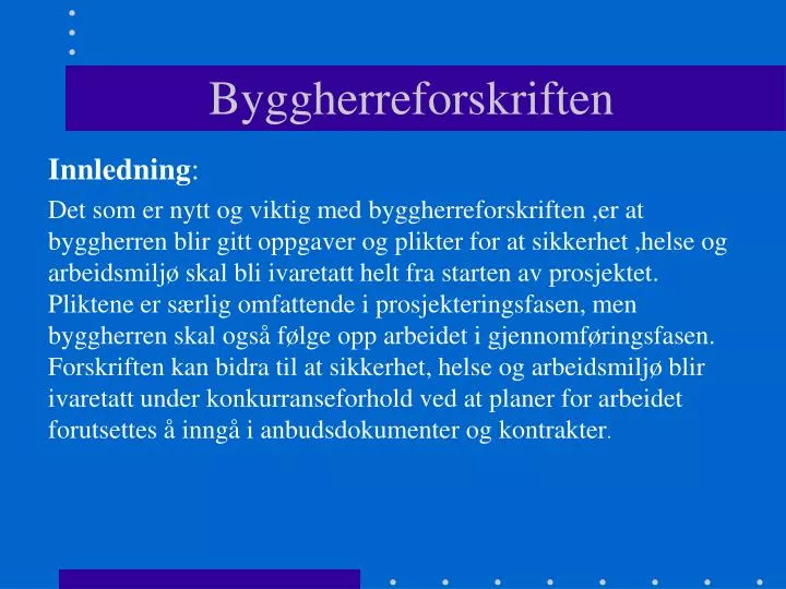 byggherreforskriften