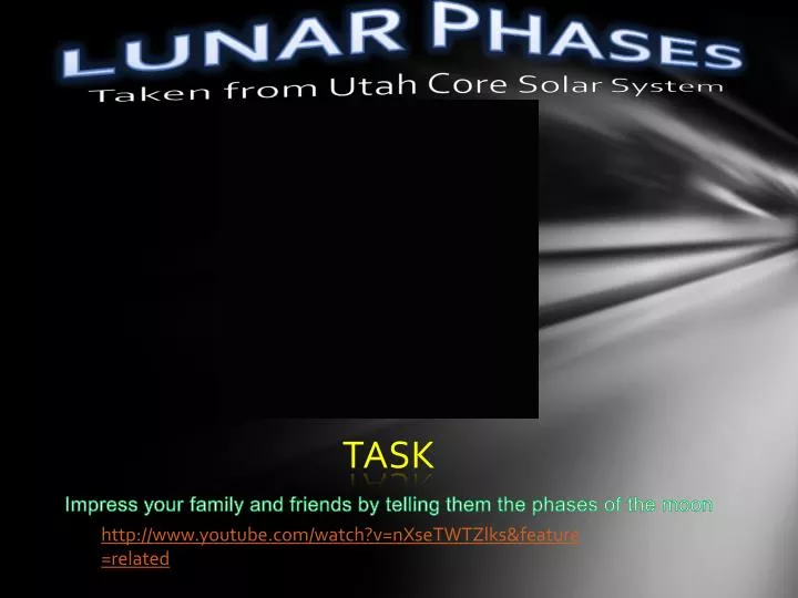 lunar phases taken from utah core solar system
