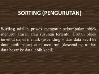 sorting pengurutan