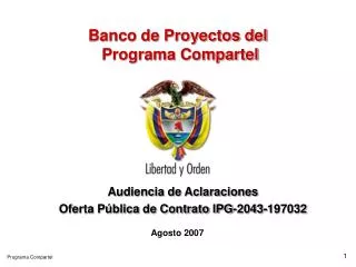 banco de proyectos del programa compartel