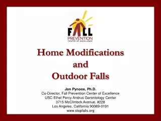Home Modifications and Outdoor Falls