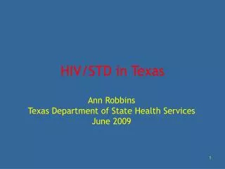 HIV/STD in Texas