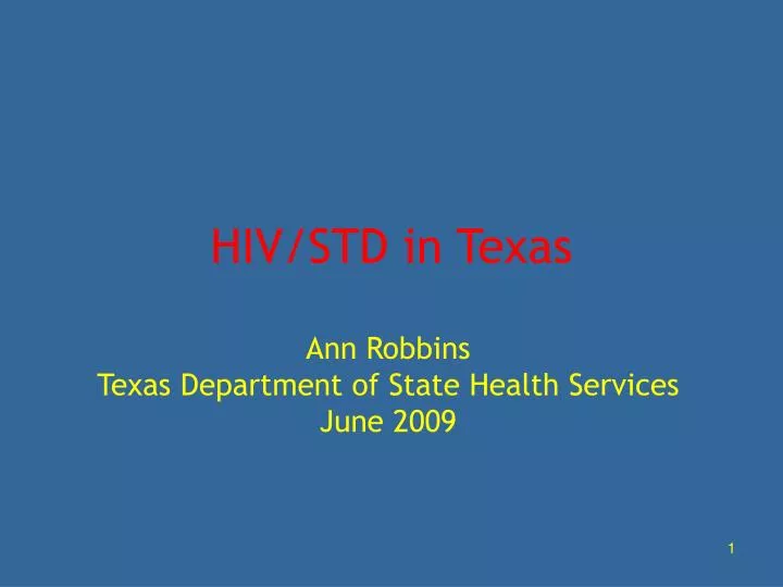 hiv std in texas