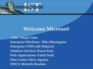 Welcome Micronet!
