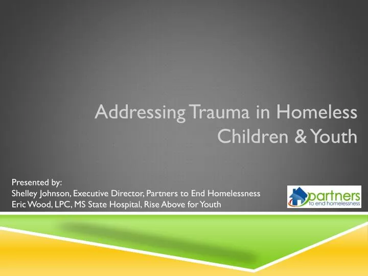 addressing trauma in homeless children youth