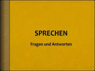 sprechen
