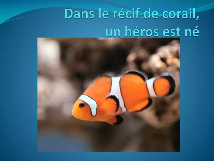 dans le r cif de corail un h ros est n