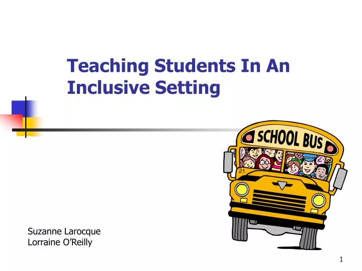 teaching students in an inclusive setting
