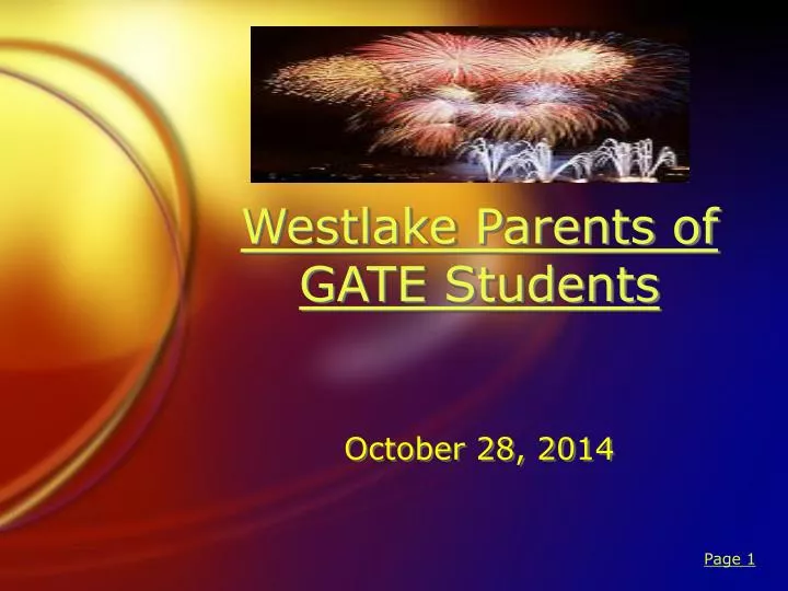 westlake parents of gate students