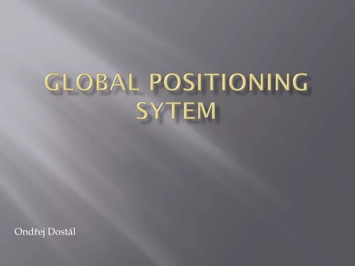 global positioning sytem