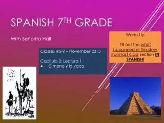 SPANISH 7 th grade