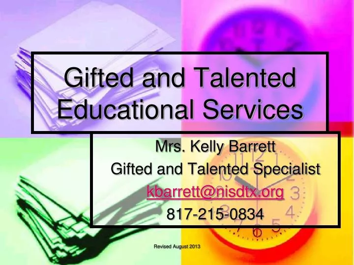 gifted and talented educational services