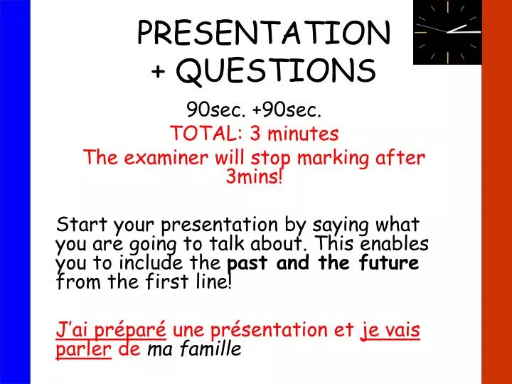 presentation questions
