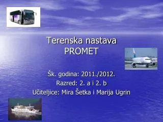 terenska nastava promet