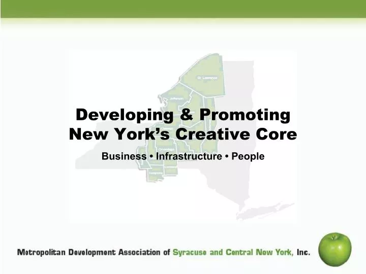 developing promoting new york s creative core business infrastructure people