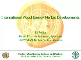 International Wood Energy Market Developments