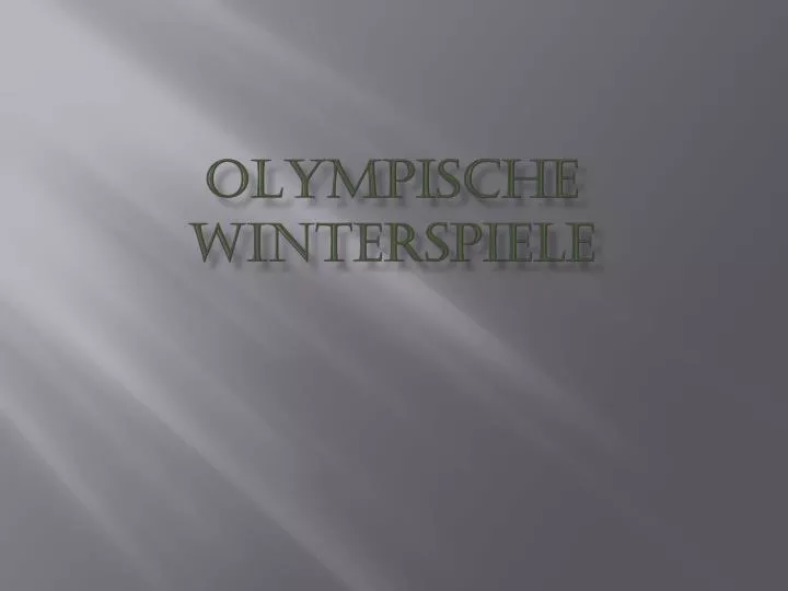 olympische winterspiele