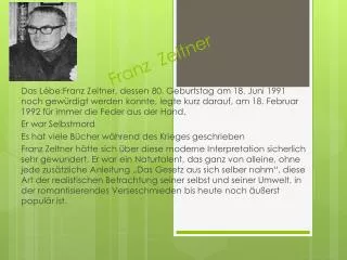 franz zeltner