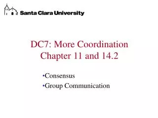 DC7: More Coordination Chapter 11 and 14.2